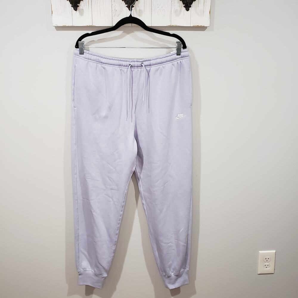 NWT Nike Club Fleece Joggers Lavender Size Large